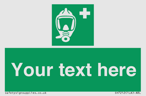 Custom sign safe condition Emergency escape breathing device